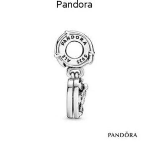 Pandora Disney Lady and the Tramp Heart Dangle Charm - Picture 5 of 5